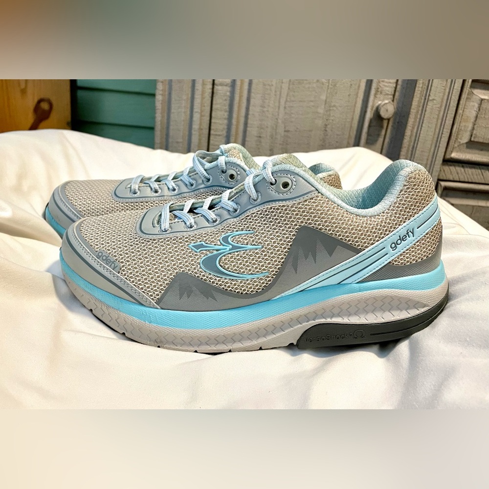 *EUC* Gravity Defyer “GDefy” Mighty Walker -Wmns Sz 10.5 - Veroshock - Gray/Blue - Picture 2 of 7